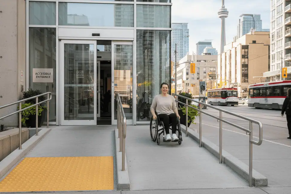Accessible Entrance Ramp in Toronto King St West
