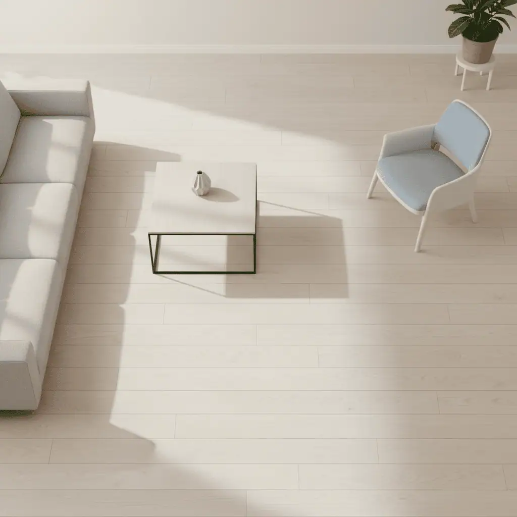 Room with the laminate flooring