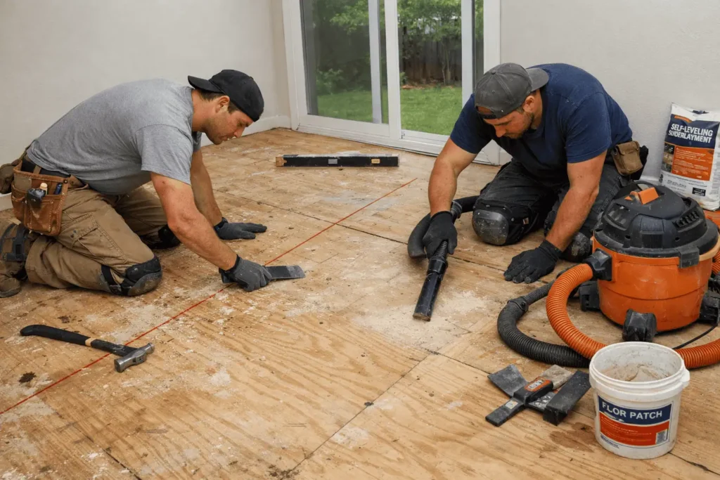 Subfloor preparation